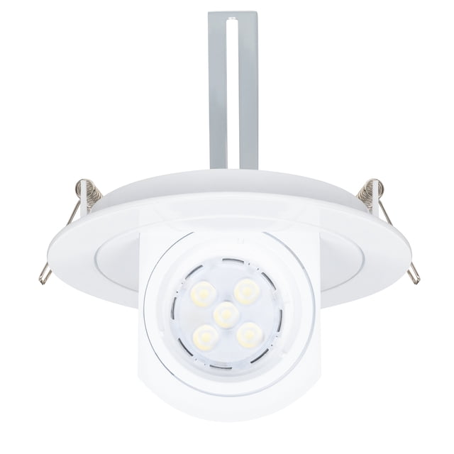Estevez Luminario Empotrable RETRÁCTIL Circular Blanco para Techo con Portalámparas GX5.3 IP20