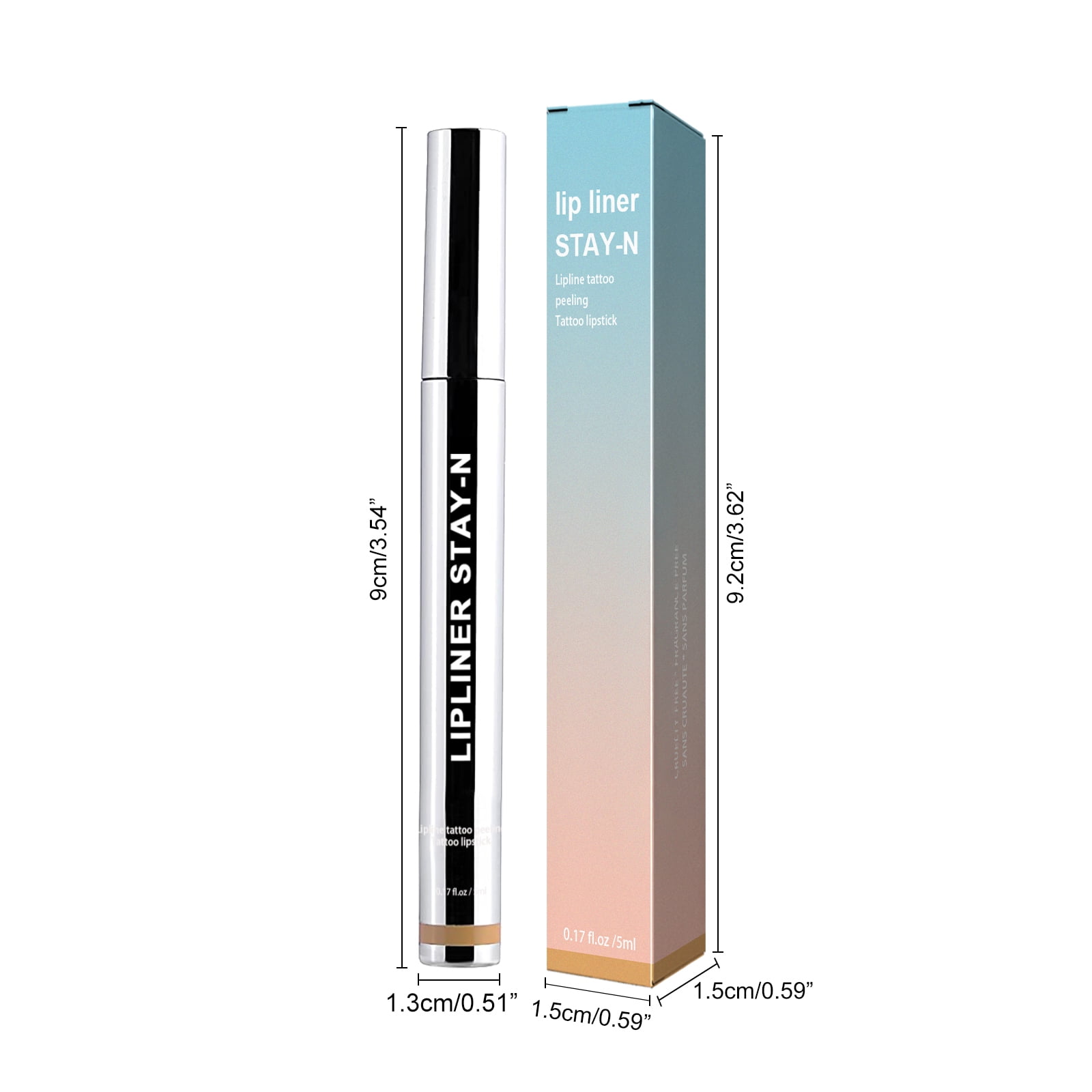 Alvantor Peel Off Lip Liner, Light Brown 0.17oz