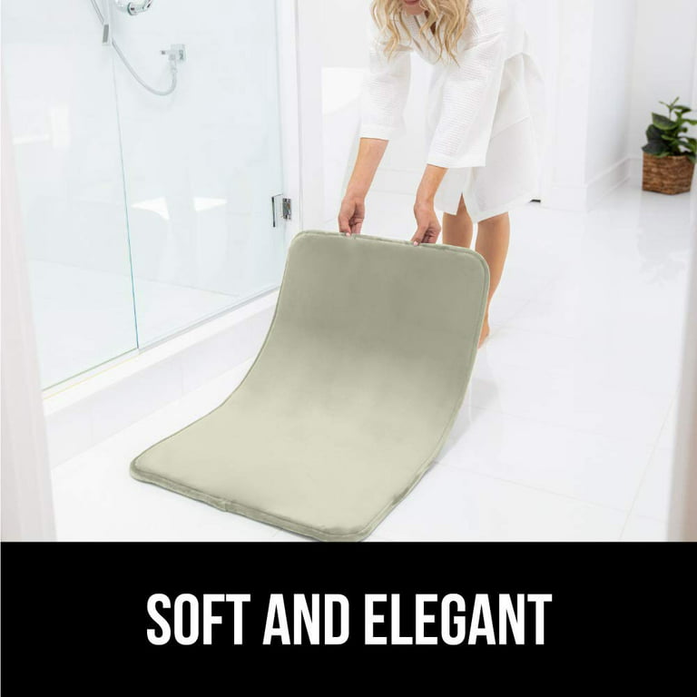Gorilla Grip Thick Memory Foam Bath Rugs, Soft Absorbent Velvet Bathroom  Mats, D
