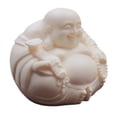 thumbnail image 3 of Estatua Sentada de Maitreya Tallada en Madera Baoblaze escultura de mesa Artesanías Fengshui decoración de mesa 2x1,7x1,7 Pulgadas para Jardín de Hada 2 piezas, 3 of 8