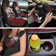 thumbnail image 7 of HUIACONG Automotive Interior Accessories, with Key Pendant Seat Protectors Auto Hand Rest Pad, 14 Pcs Skull and Floral Design Car Interior Accessory, 7 of 7