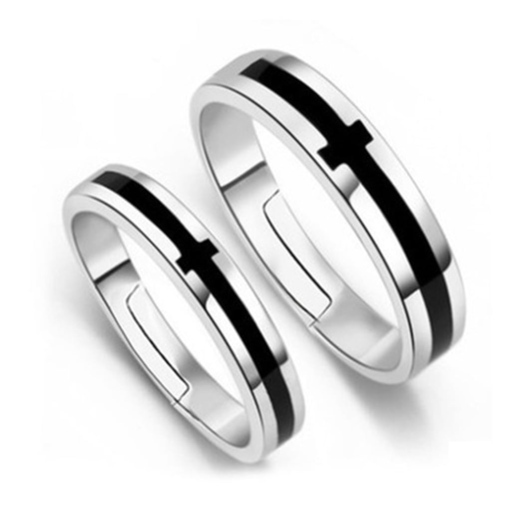Cost-Effective 925 Sterling Silver Inlaid 1ct Luxurious Shining Simulated  Diamond Couple Rings - Couple Rings