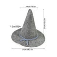 thumbnail image 3 of Halloween Grey Witch Hat Foldable Non Woven Design with Rope for Performances and Parties, 3 of 4