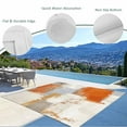 thumbnail image 6 of Outdoor Rug 5x7 ft Burnt Orange Gray Graffiti Block Waterproof Outdoor Patio Rug Mat Non Slip Outside Area Rugs Carpet for RV,Camping,Porch,Deck,Pool,Balconybackyard,Modern Abstract Texture Art, 6 of 9
