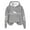 Grey, variant on Shadoumai Women's Casual Hooded Sweatshirt Top Without Pockets Featuring Printed Design for Everyday Wear