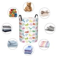 thumbnail image 6 of Balery Happy Easter Rabbit Round Laundry Basket with Handles Waterproof Freestanding Laundry Hamper for Clothes Toys in the Dorm and Family-Medium, 6 of 8