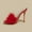 Red, variant on Women Feather Clear PVC Slippers Square Toe Stilettos Slides Transparent Crystal High Heels Sandals Mules Party Shoes Glass Heels