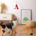thumbnail image 2 of Juguete interactivo para gato, palo manos libres, Varita Teaser, ventosa, pájaro, pluma, suministros para mascotas, 2 of 4