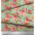 thumbnail image 2 of Soimoi Cotton Duck Fabric Check,Leaves & Rose Floral Print Fabric by the Yard 42 Inch Wide, 2 of 3