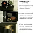 thumbnail image 5 of Howcool 40" Credenza Buffet Sideboard Cabinet with Storage, Modern Fluted Sliding Door Console with Adjustable Shelf for Kitchen, Entryway & Coffee Bar,Black, 5 of 6