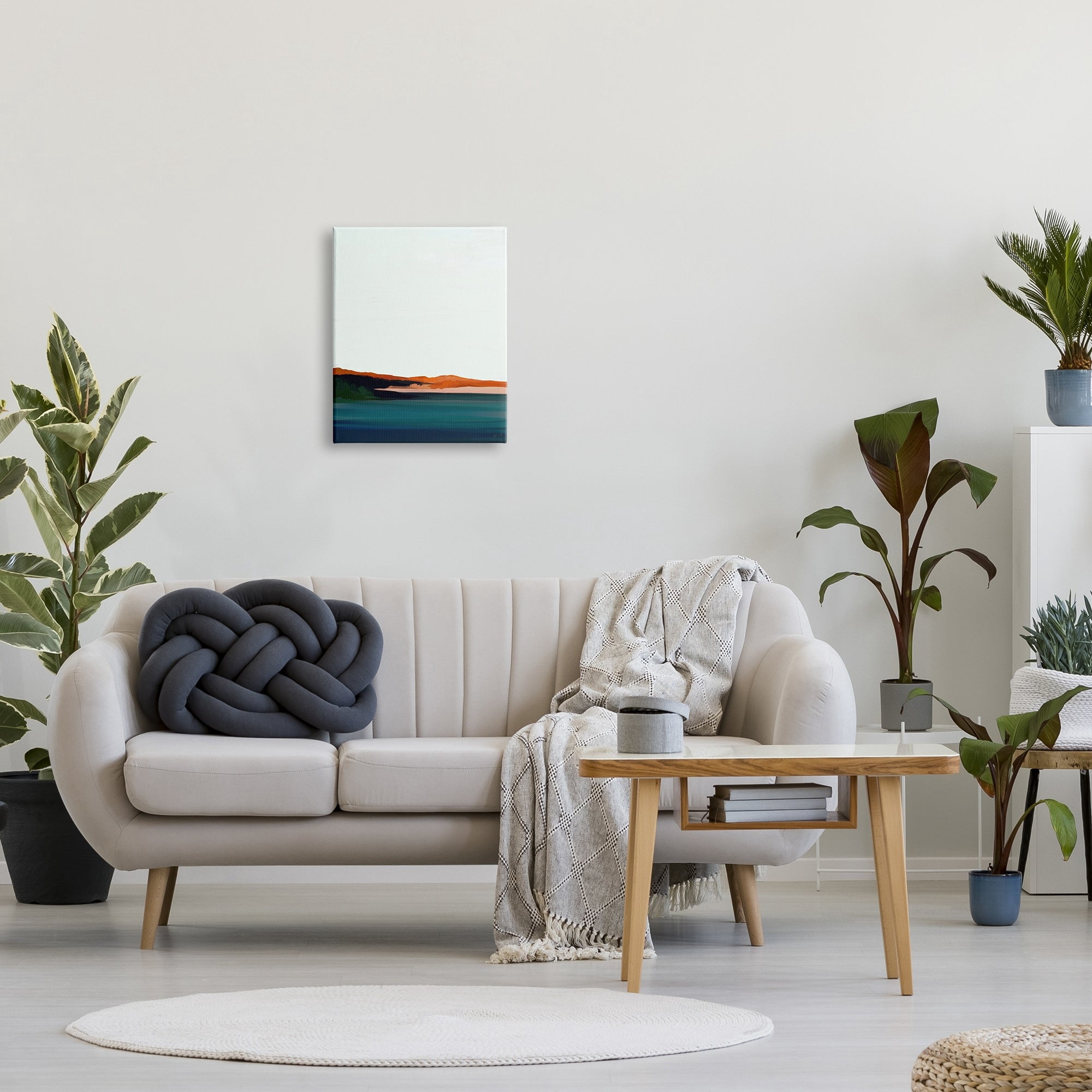 Stupell Industries Serene Coastline Landscape Red Sands Quiet Sky Painting Gallery Wrapped Canvas Print Wall Art, Design by Amy Hall