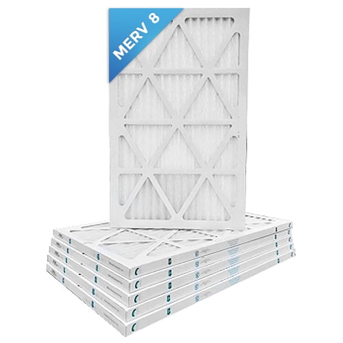 12x24x1 MERV 8 Pleated AC Furnace Air Filters. 6 Pack