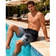 thumbnail image 3 of Aideaone Men's Swim Trunks with Compression Liner 9" Quick Dry Board Shorts Swimsuit Swimwear Bathing Suit, 3 of 5