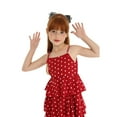 thumbnail image 3 of LittleSpring Little Girls Polka Dot Sundress, Sleeveless Dress, Size 8, 3 of 6