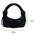 thumbnail image 2 of Bolsos personalizados con diseño de cordón de espagueti para mujer, modernos bolsos cruzados de un solo hombro en color negro, 2 of 5