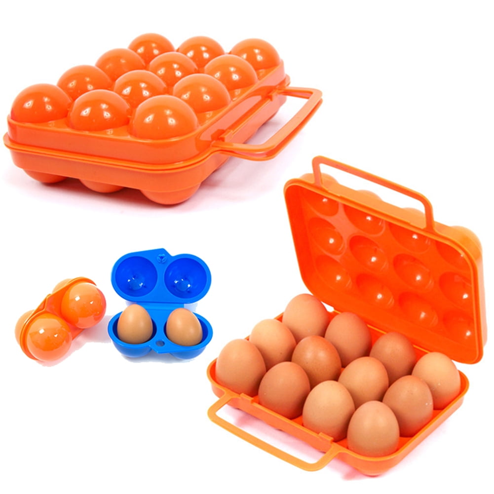 Portable Eggs Container Storage Box Outdoor Camping Hiking Picnic 2 Eggs Carrier