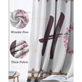 thumbnail image 3 of Spring Flowers Blackout Curtains for Bedroom Living Room Darkening Curtains 96 Inches Long Watercolor Floral Leaf Black Plaid Window Curtain 2 Panels Set Window Treatment Grommet Drapes 52"x96", 3 of 9