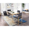 thumbnail image 5 of LumiSource Gold Metal, Black PU High Back Fuji Dining Chair - Set of 2, 5 of 11