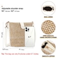 thumbnail image 3 of LOUEBICA Small Straw Crossbody Bag for Women Woven Summer Shoulder Phone Purse Beach Handbag for Vacation, 3 of 4