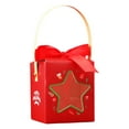 thumbnail image 2 of Christmas Treat Boxes,Candy Apple Boxes,Colorful Pattern Bakery Box with Window for Xmas Holiday Birthday Party Pastries,Cupcakes,Brownies,Donuts Gift-Giving(Star), 2 of 9