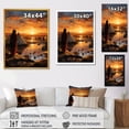 thumbnail image 4 of Designart "Sahrawi Tents Landscape I" Landscapes Framed Wall Art - Global Yellow Africa Landscape Bedroom Framed Canvas Wall Art, 4 of 6