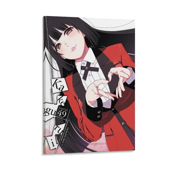 Japanese Manga Kakeurui Anime Girl Jabami Yumeko Poster Print Photo Art Painting Canvas Poster Home Decorative Bedroom Modern Decor Posters Gifts 12x18inch(30x45cm)