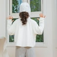 thumbnail image 4 of Penkiiy Chicas Chicas Camisa de manga larga Protección solar Capucha Ligera Entrenamiento atlético Suéter Top Rash Guard para niños 4 Años Blanco, 4 of 6