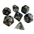 thumbnail image 4 of VONKY 1 Set Polyhedral Dice Double Color Acrylic Toys Interesting Role Playing Games Craps Entertainment Accessory for Math Teaching floating black gold, 4 of 6