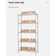 thumbnail image 4 of FDW 5-Tier Wire Shelving Unit, 14"D X 36"W X 72"H, Adjustable Heavy Duty Metal Storage Rack, 1250 Lbs Capacity, Chrome Steel Shelves, 4 of 7
