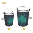 thumbnail image 5 of TEQUAN Waterproof Laundry Hampers, Abstract Spades Poker Death Skull Pattern Clothes Storage Basket with Handle (S), 5 of 7
