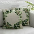 thumbnail image 3 of COMIO Decorative Spring Wreath Pillow Covers - Summer Floral Leaves Bless Home Cushion Case for Farmhouse Decor Room Bedroom Sofa Chair Car (Green/Wreath), 3 of 5