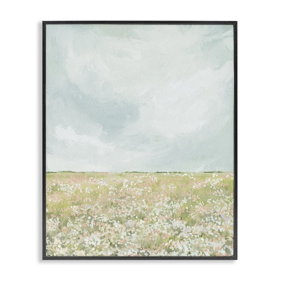 Stupell Industries Budding Field In Spring Black Framed Giclee Art, design by Leah Straatsma