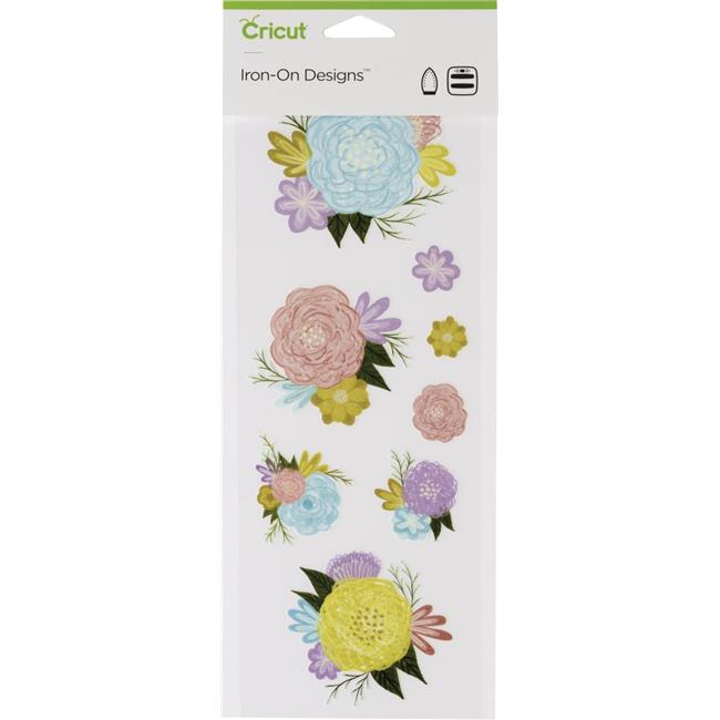 Cricut Designs IronOn, Flowers 4.5"x12"