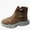 Khaki, variant on Girls High Top Boots Heart Charm Zipper Chunky Sole Non-Slip Comfortable Durable Easy On Off Shoes Black Size 8 Toddler