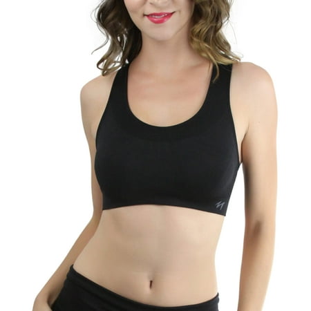 

ToBeInStyle Women s Scoop Neck Racerback Sports Bra