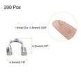 thumbnail image 2 of Uxcell 200 Pack 0.6mm U Shape Wire Guard Thread Protector Loops White Silver, 2 of 5