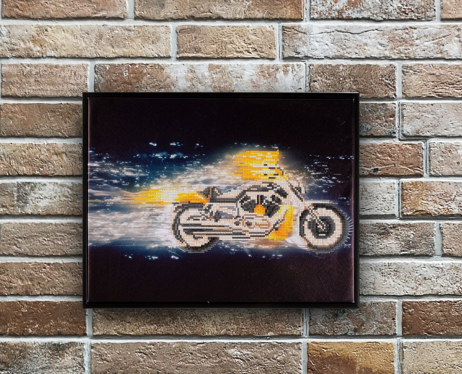 Diamond Dotz Burning Rubber Motorcycle  Diamond Painting Kits for Adults - Diamond Art Kits a Relaxing Creative Craft Kit with Dotz Gems 14"x17.9"
