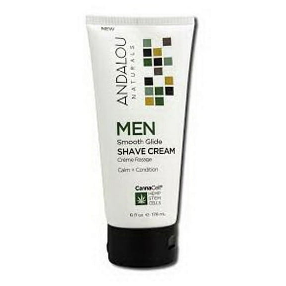 Andalou Naturals Men Smooth Glide Shave Cream, 6 Oz