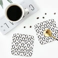 thumbnail image 4 of Lsque Lovely Penguin Pattern 4" Drink Coasters Set of 4, PVC Leather Absorbent Coasters, Table Coaster Set Decorative Coffee Cup Coasters Housewarming Gift -Square, 4 of 6