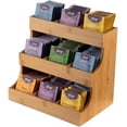thumbnail image 2 of Organizador de sobres de azúcar Organizador de bolsitas de té Soporte para bolsitas de té Caja de exhibición de bolsitas de té Caja de madera para té Bolsas de café y azúcar para té Estante de almacen, 2 of 5