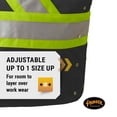 thumbnail image 3 of Pioneer Hi Vis Reflective Adjustable Safety Vest for Men & Women For Traffic & Construction - ID & Phone Pockets - Black, 3 of 7