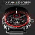 thumbnail image 2 of Pakrys Smart Watch for Men AMOLED Always on Outdoor Tactical, 1.43” Big Screen IP68 Waterproof Fitness Watch with Heart Rate Sleep Tracker Rugged Bluetooth Smartwatch for iOS Android, 2 of 8