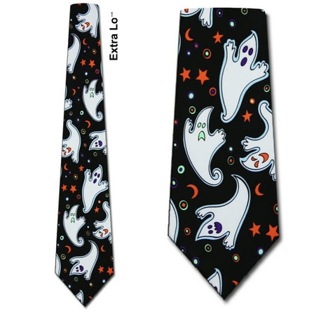 Ghosts Flying Extra Long Necktie Mens Tie by Three