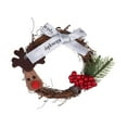 thumbnail image 2 of Ganfancp Feliz Navidad Guirnalda Guirnalda Ventana Puerta Decoraciones Bowknot Ornamento Liquidación Ventas Hoy Ofertas Prime 1 Corona de Navidad, 2 of 7