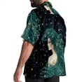 thumbnail image 3 of Virgo Constellation Men's Short Sleeve Casual Printed Button Down Beach Shirt - Summer Unisex Top, 3 of 6