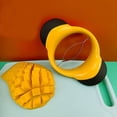 thumbnail image 4 of Rebanador de mango, divisor de mango grande, cortador de mango, herramienta para quitar huesos de mango (rebanador grande, amarillo), 4 of 5