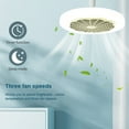 YiaNXan E27 Base Socket Fan Light Dimmable Remote Control White LED
