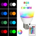 thumbnail image 2 of Rosnek E14 E26/E27 GU10 MR16 Dimmable 16 Color Changing Light Bulbs Remote Control LED Spot Light Bulb, 10 Pack, 2 of 10