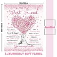 thumbnail image 4 of Friend Blanket "40x50" Friendship Flannel Throw Blanket Best Friend Birthday Gifts for Women Bestie Female Blankets Pink To My Friend Blank Gift, 4 of 6