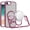 Burgundy, variant on For iPhone 17E / 16E / SE4 Greatest Clear Acrylic Thick Metal Button Hybrid - Black